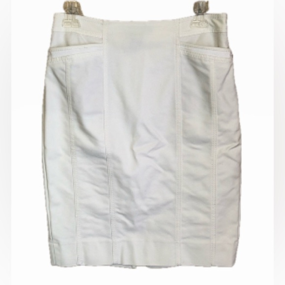 White House Black Market Off-White Perfect Form Pencil Skirt Size 4